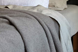 Fine Rib Angora & Merino Wool Throws