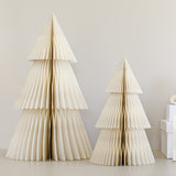 Deluxe Paper Christmas Tree Off White/Glitter