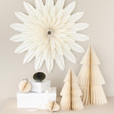 Deluxe Paper Christmas Tree Off White/Glitter