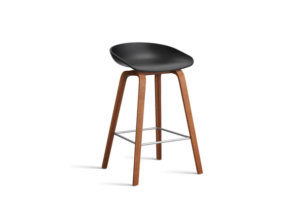 About a Stool - AAS32 Black/Walnut | By HAY