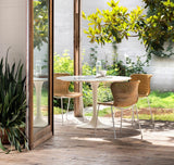 C603 Outdoor Chair - White/Wheat