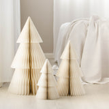 Deluxe Paper Christmas Tree Off White/Glitter