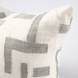 Antico Linen Cushion White/Slate