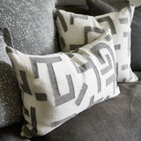 Antico Linen Cushion White/Slate