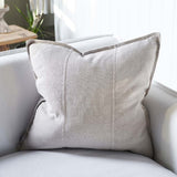 Luca Linen Outdoor Cushion Silver Grey