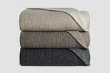 Reversible Rib Angora & Merino Wool Throws