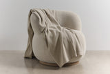 Fine Rib Angora & Merino Wool Throws