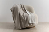 Reversible Rib Angora & Merino Wool Throws