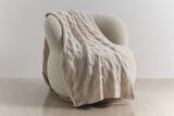 Chunky Cable Italian Cashmere Throws
