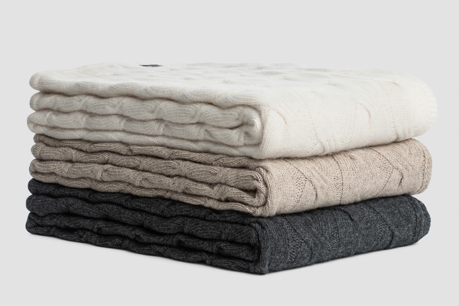 Chunky Cable Angora & Merino Wool Throw By bemboka Artifex