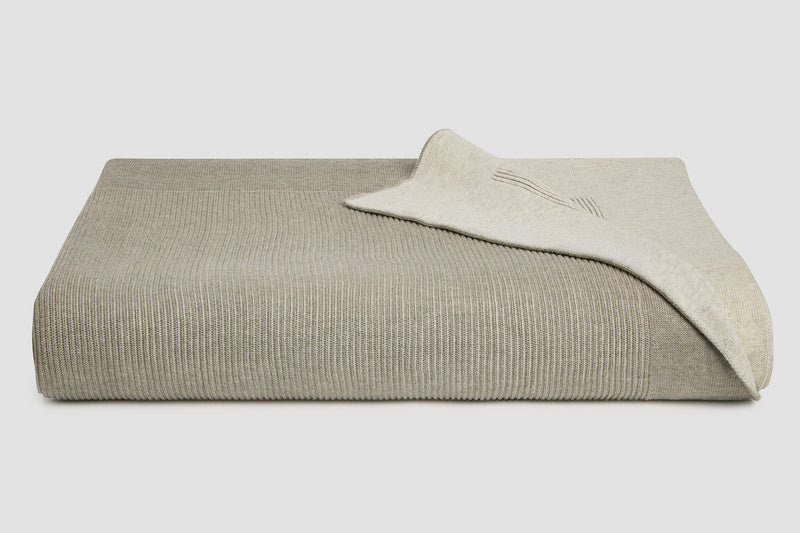 Reversible Rib Cotton Blanket | By bemboka