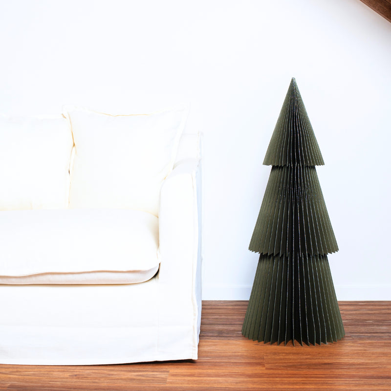 Deluxe Paper Christmas Tree Olive