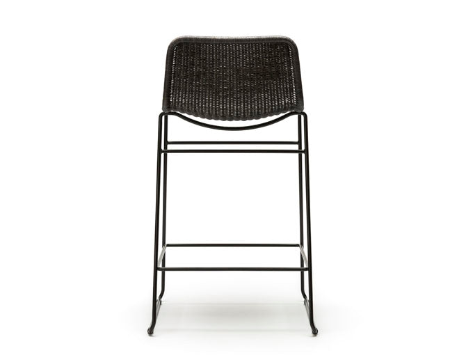 C607 Stool - Charcoal Rattan | By Feelgood Designs