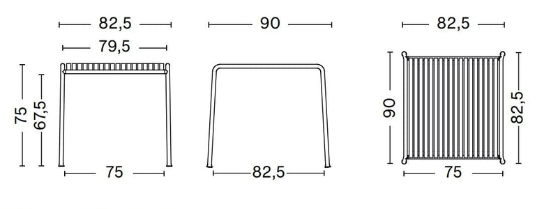 Palissade Table Square | By HAY