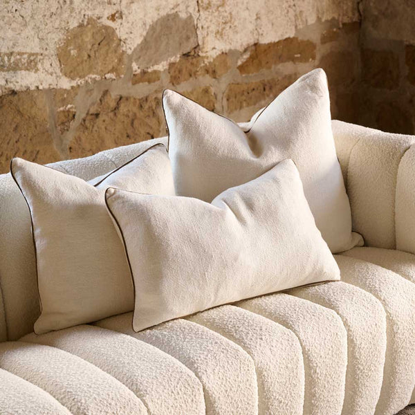 Muse Linen Cushion - White