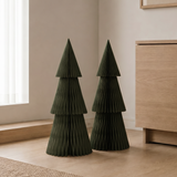 Deluxe Paper Christmas Tree Olive/Glitter
