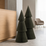 Deluxe Paper Christmas Tree Olive/Glitter