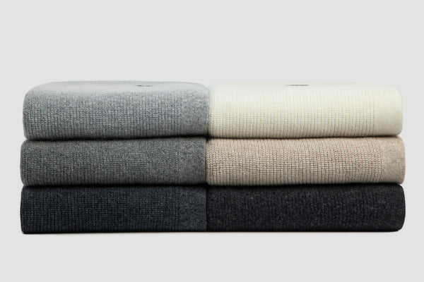 Chain Rib Angora & Merino Wool Throws