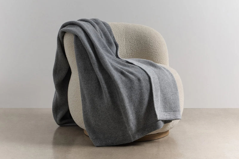 Reversible Rib Angora & Merino Wool Throws | By bemboka
