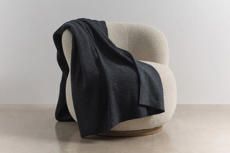 Reversible Rib Angora & Merino Wool Throws | By bemboka