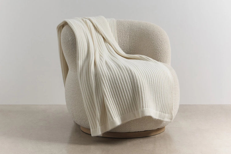 Wide Rib Angora & Merino Wool Throws | By bemboka