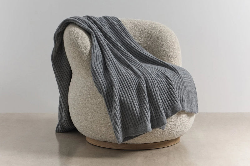 Wide Rib Angora & Merino Wool Throws | By bemboka