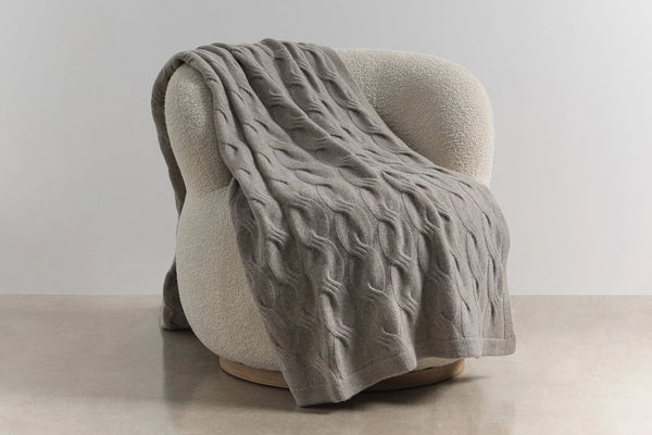 Chunky Cable Italian Cashmere Throws