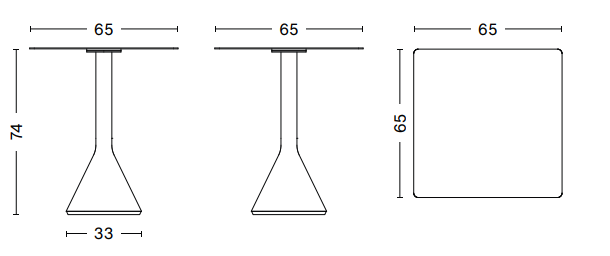 Palissade Cone Table Square | By HAY