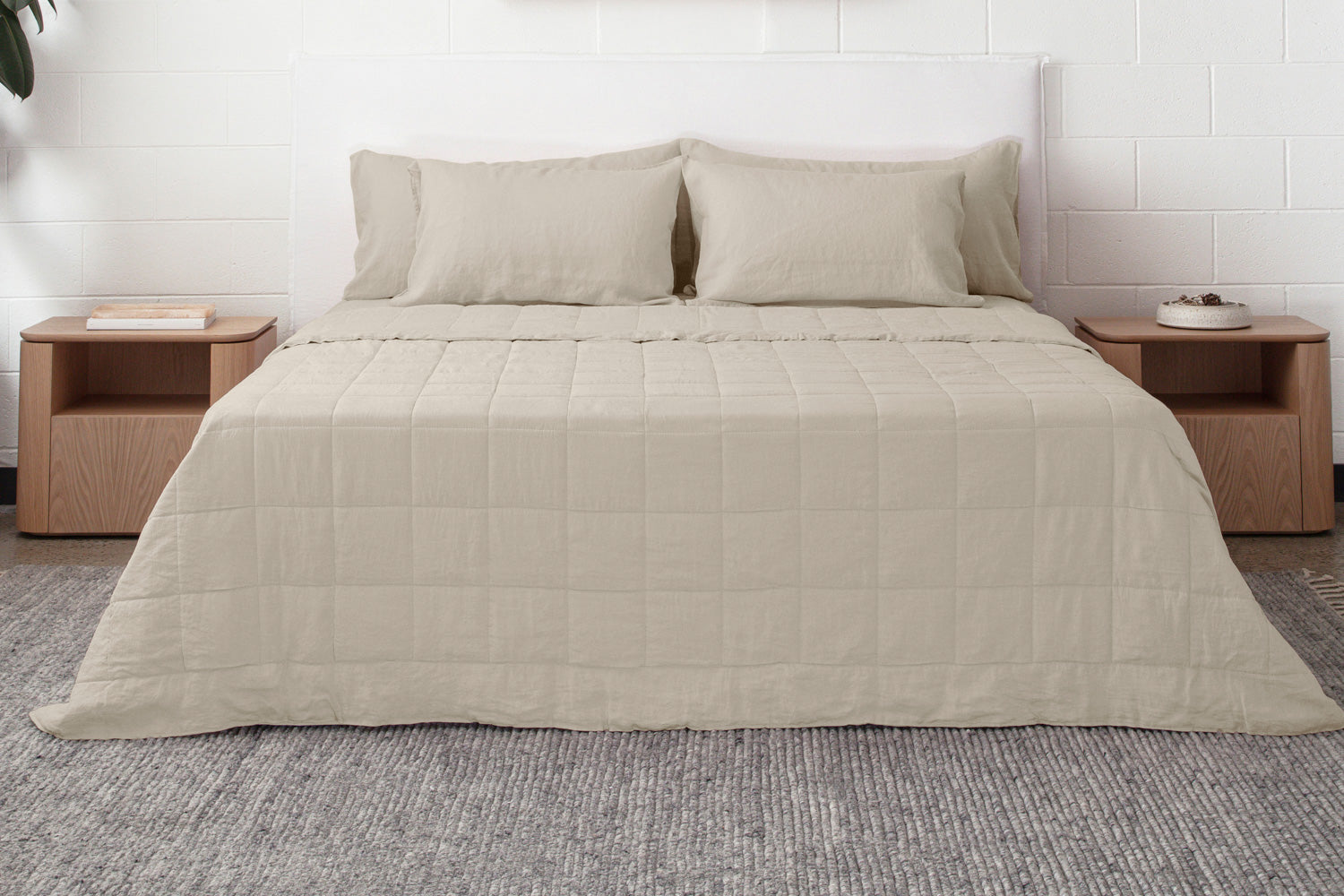 CottonFilled Linen Quilt By bemboka Artifex Interiors Pty Ltd