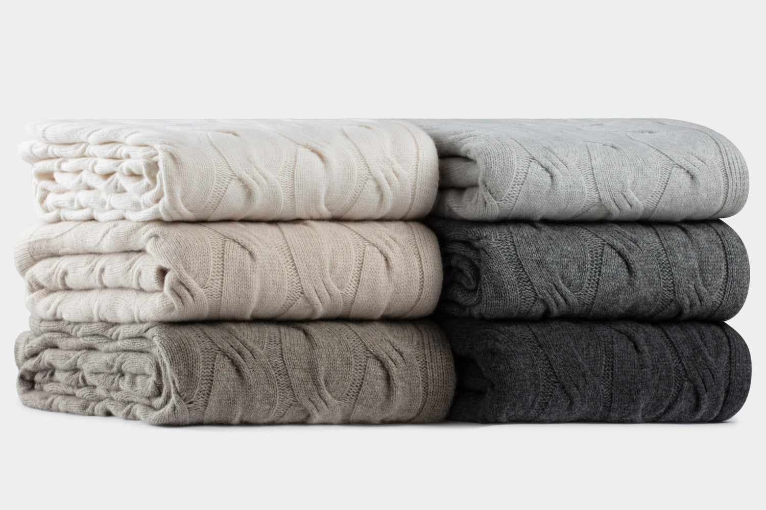 Chunky Cable Italian Cashmere Throws By bemboka Artifex Interiors