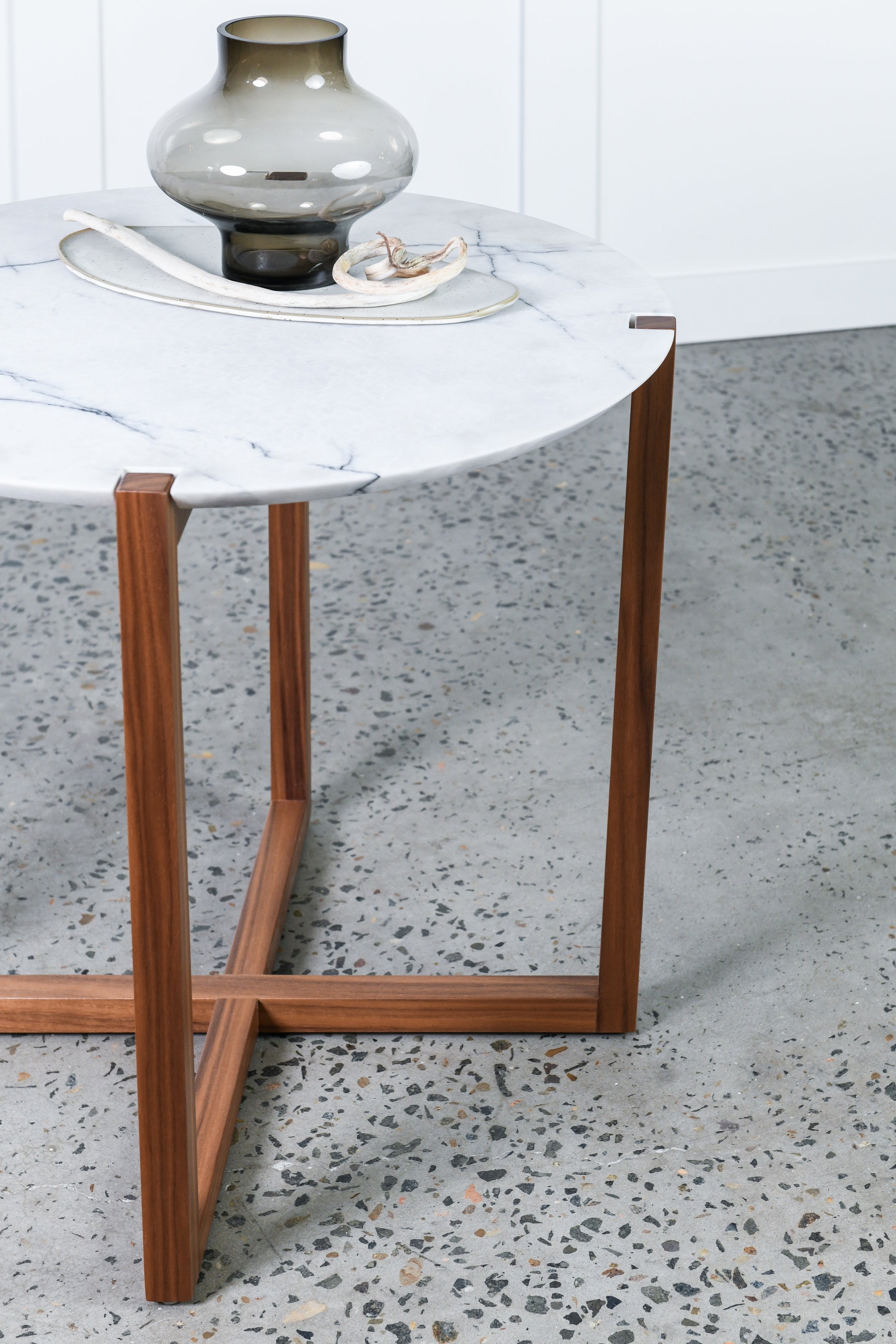 Markham Side Table - Marble Top - Artifex