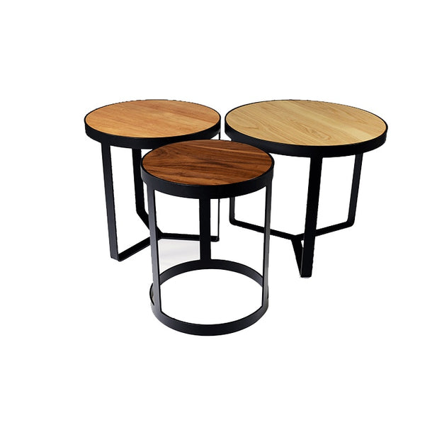 Iroko Side Table - Timber Top | By Artifex